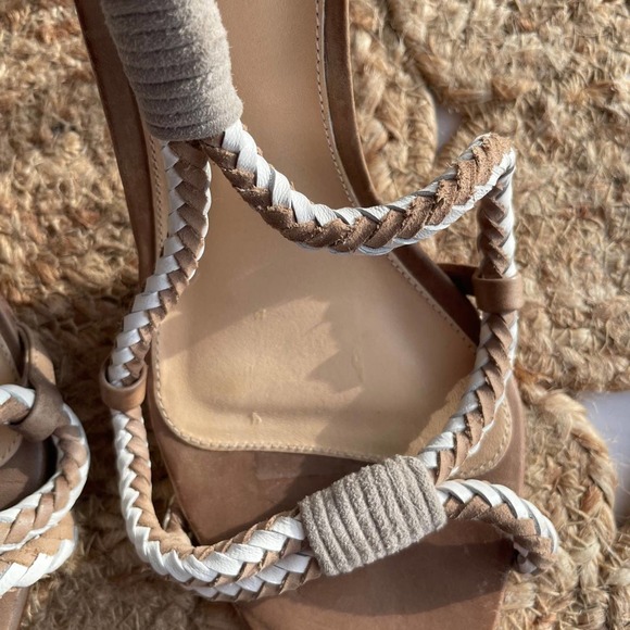 Alexander Birman Tan  suede and leather western inspired Stilleto Sandals main image 5